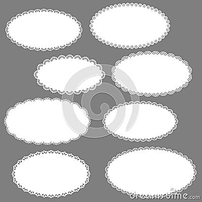 Oval vintage frames Vector Illustration