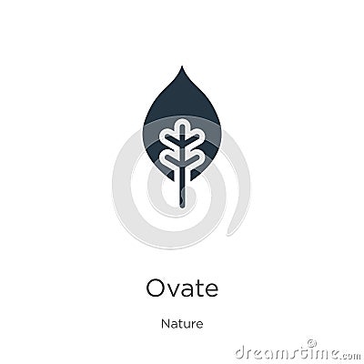 Ovate icon vector. Trendy flat ovate icon from nature collection isolated on white background. Vector illustration can be used for Vector Illustration