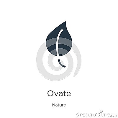 Ovate icon vector. Trendy flat ovate icon from nature collection isolated on white background. Vector illustration can be used for Vector Illustration