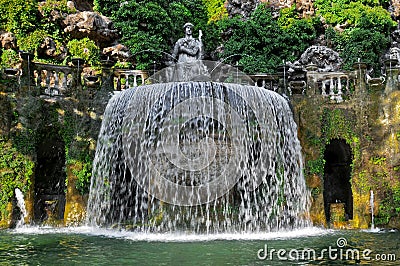 Ovato Fountain of the Villa dEste Stock Photo