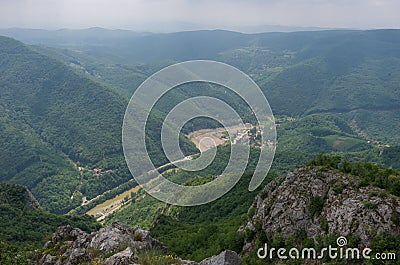 Ovcar Kablar Gorge, Serbia. Meanders of West Morava river, view Stock Photo