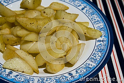 Oven baked potatoes Stock Photo