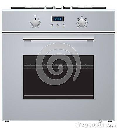 Oven with hob Stock Photo