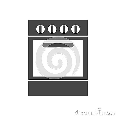 Oven Icon, Stove Icon, stove icon flat Vector Illustration