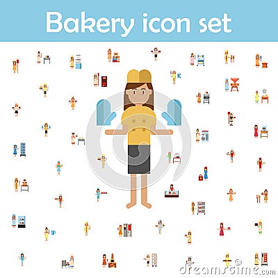 Oven mists, bakery color icon. Bakery icons universal set for web and mobile Stock Photo