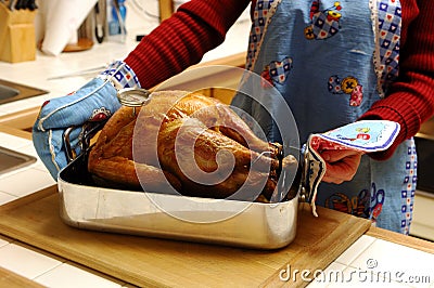 Oven Roasted Turkey Stock Photo