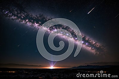 Meteor Shower of Astra Stock Photo