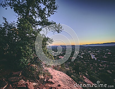 Over looking the city in arizona Stock Photo