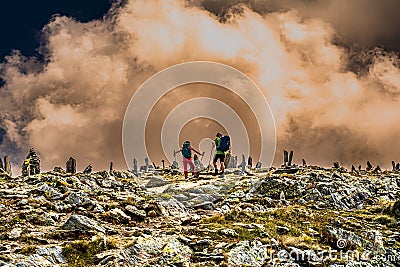 The Longet lakes on the border between the province of Cuneo and Haute Provence Editorial Stock Photo