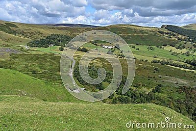 Over Treak Cliff cavern area Stock Photo