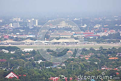 Over View of Chiang Mai International Airport. Editorial Stock Photo