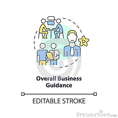 Overall business guidance concept icon Vector Illustration