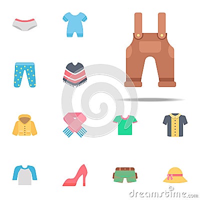 Overall color icon. Clothes icons universal set for web and mobile Stock Photo