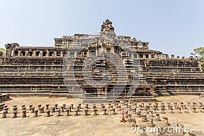 Overall view of Ba Phuon Temple, Angkor Thom, Siem Reap, Cambodia. Editorial Stock Photo