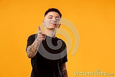 The overbearing businessman point you and want you, half length closeup portrait Stock Photo