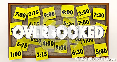 Overbooked Too Many Appointments Schedule Times Stock Photo