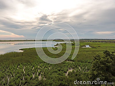 Overcast summer evening on the Gulf Coast Stock Photo