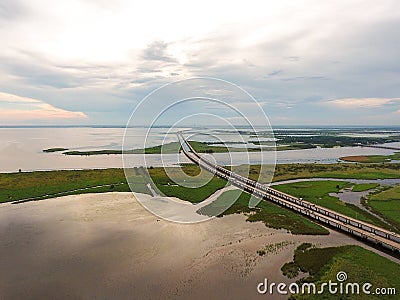 Overcast summer evening on the Gulf Coast Stock Photo