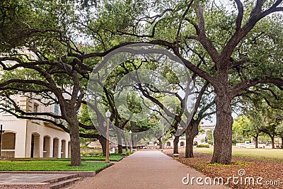 Overcast view of the campus of University of Texas at Austin Editorial Stock Photo