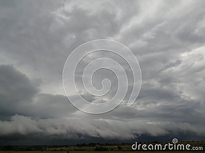 Overcast wave Clouds Stock Photo