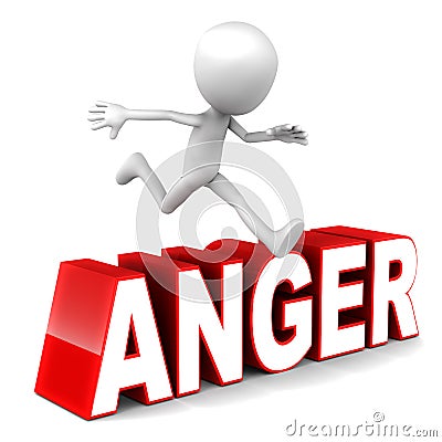 Overcome anger Stock Photo