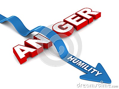 Overcome anger with humility Stock Photo