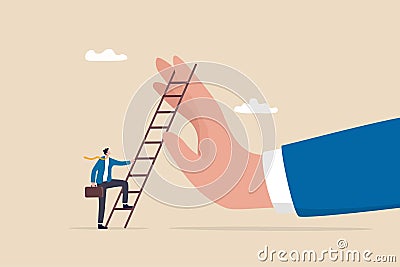 Overcome business obstacle, barrier or difficulty, challenge to solve business problem and see opportunity concept, ambitious Vector Illustration