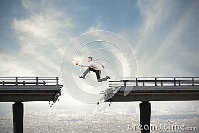 Overcome the difficulties Stock Photo