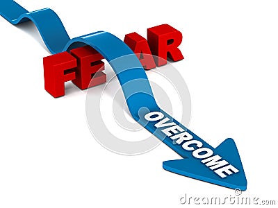 Overcome fear Stock Photo