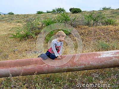 Overcome fear Stock Photo