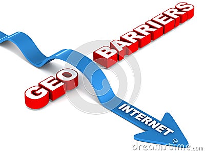 Overcome geo barriers Stock Photo