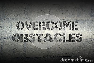 Overcome obstacles gr Stock Photo