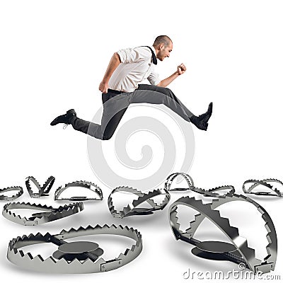 Overcome traps Stock Photo