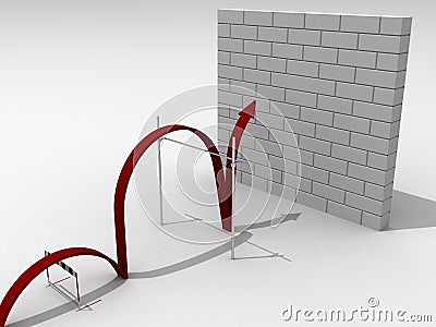 Overcoming the difficult barriers Stock Photo