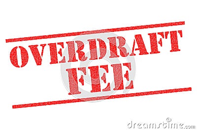 OVERDRAFT FEE Rubber Stamp Stock Photo