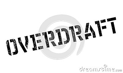 Overdraft rubber stamp Stock Photo