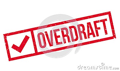 Overdraft rubber stamp Stock Photo