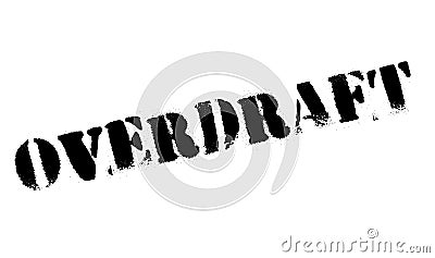 Overdraft rubber stamp Stock Photo