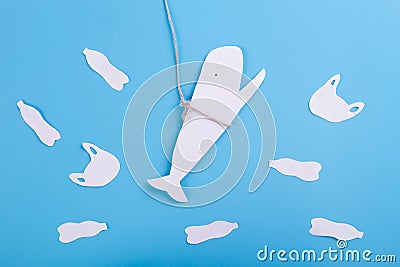 overfishing and plastic pollution Stock Photo