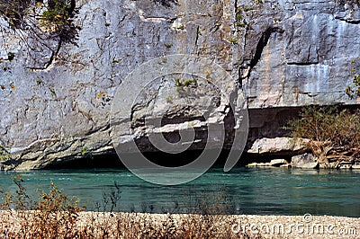 Overhang on Buffalo National River Stock Photo