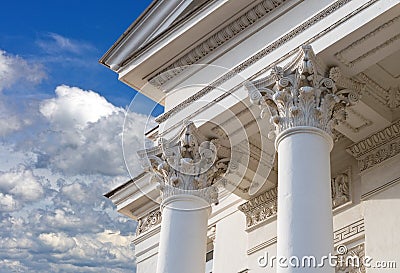 Overhead part of columns Stock Photo