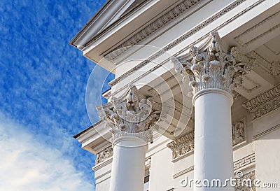 Overhead part of columns Stock Photo