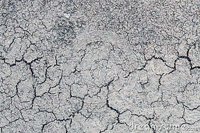 Overhead shot of gray deserted land with textures - perfect for background Stock Photo