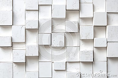 Overhead view of white boxes on bright surface. Neural network AI generated Stock Photo