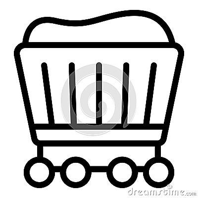 Overland hauling icon outline vector. Freight wagon transportation Vector Illustration