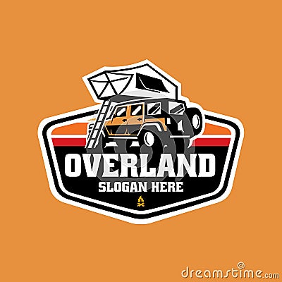 Overland Vehicle 4x4 Adventure Illustration Vector Isolated in White Background Stock Photo