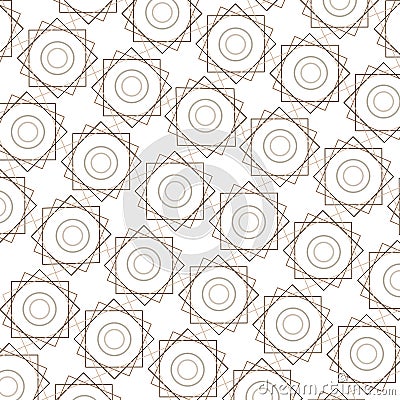 Overlap swirl square circle vector seamless pattern. Vector Illustration