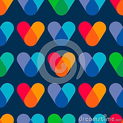 Overlapping colors. Colorful seamless pattern Stock Photo