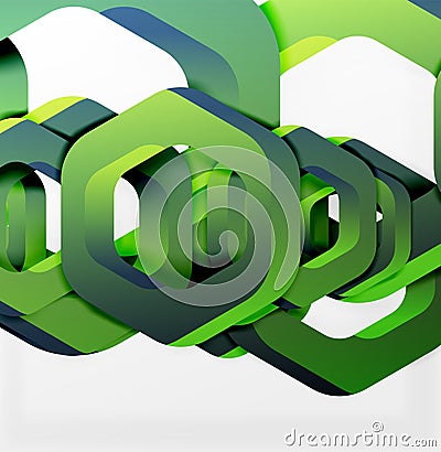 Overlapping hexagons design background Vector Illustration