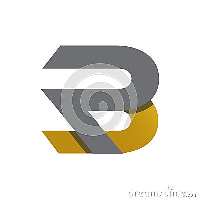 overlapping style initial R Letter logo design vector graphic concept Vector Illustration